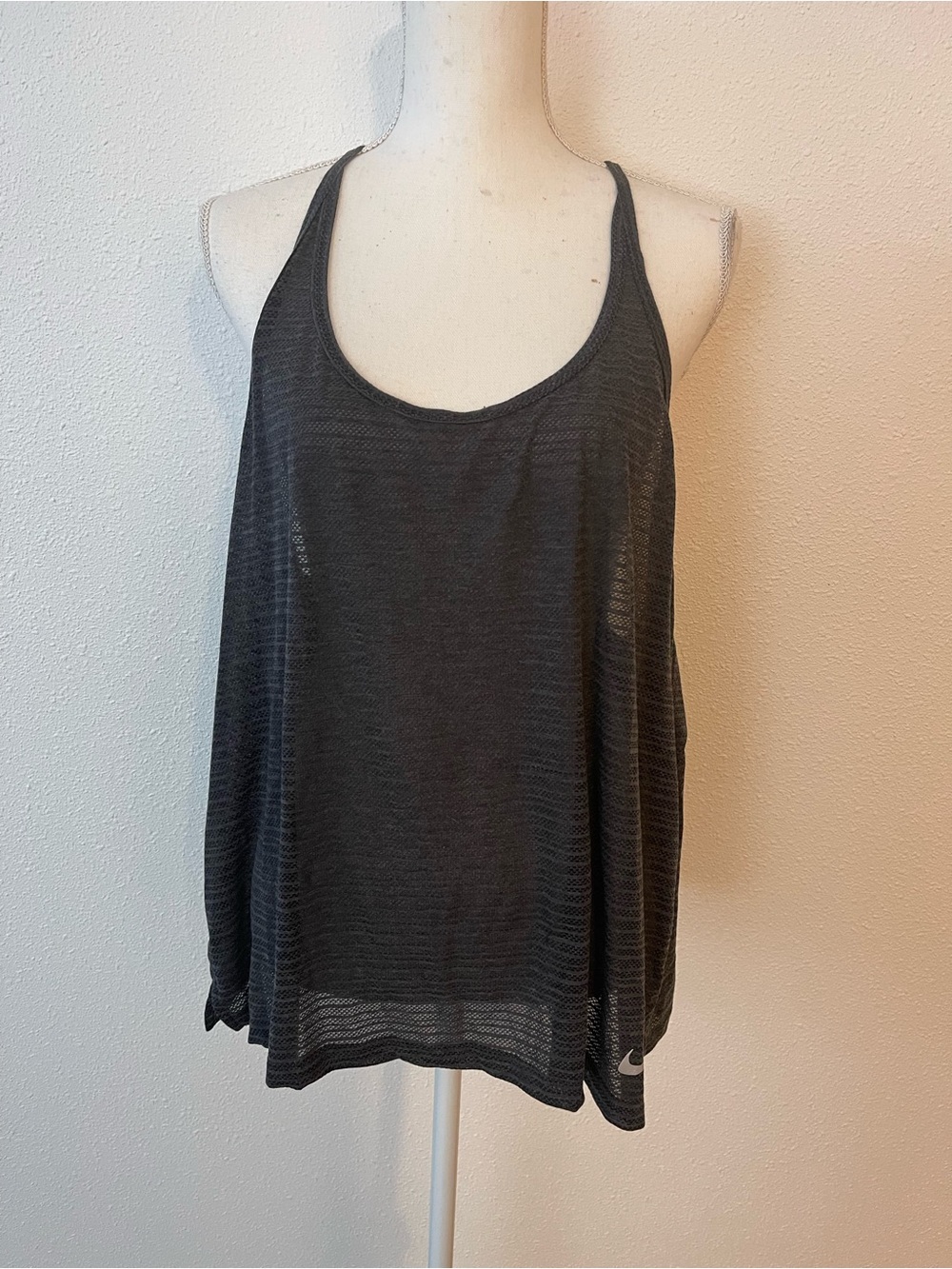 Nike Black Racerback Lightweight Tank Top xl
